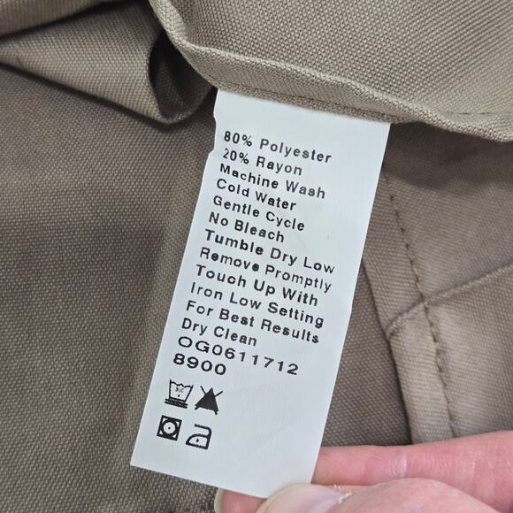 Blauer Long Sleeve Tactical Shirt Mens ZIP FRONT Size 18 32-33 Silver Tan Khaki - Picture 6 of 9